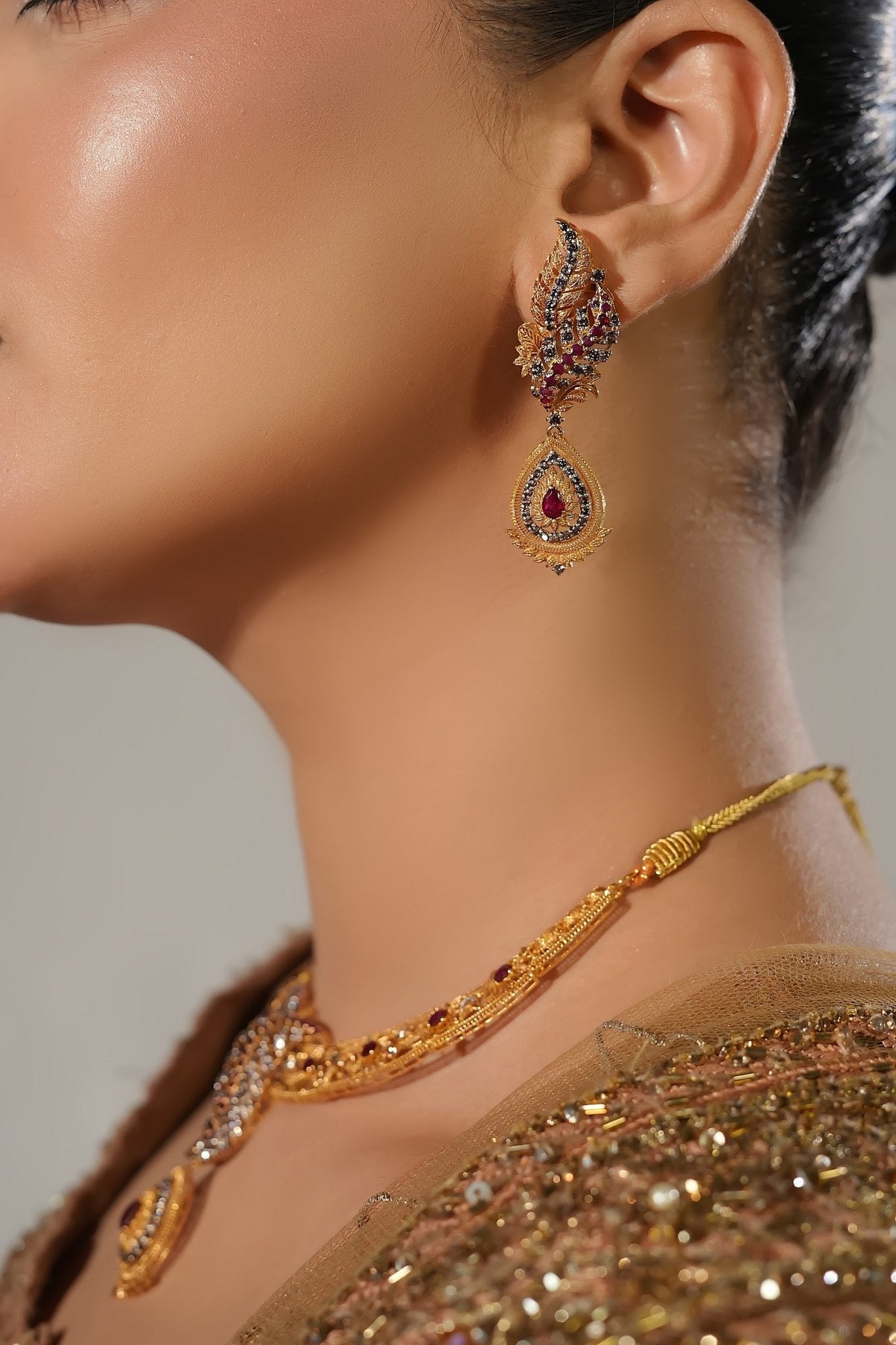 Aurelia Leaf Necklace | The Eternals - Asim Qayyum Jewelers